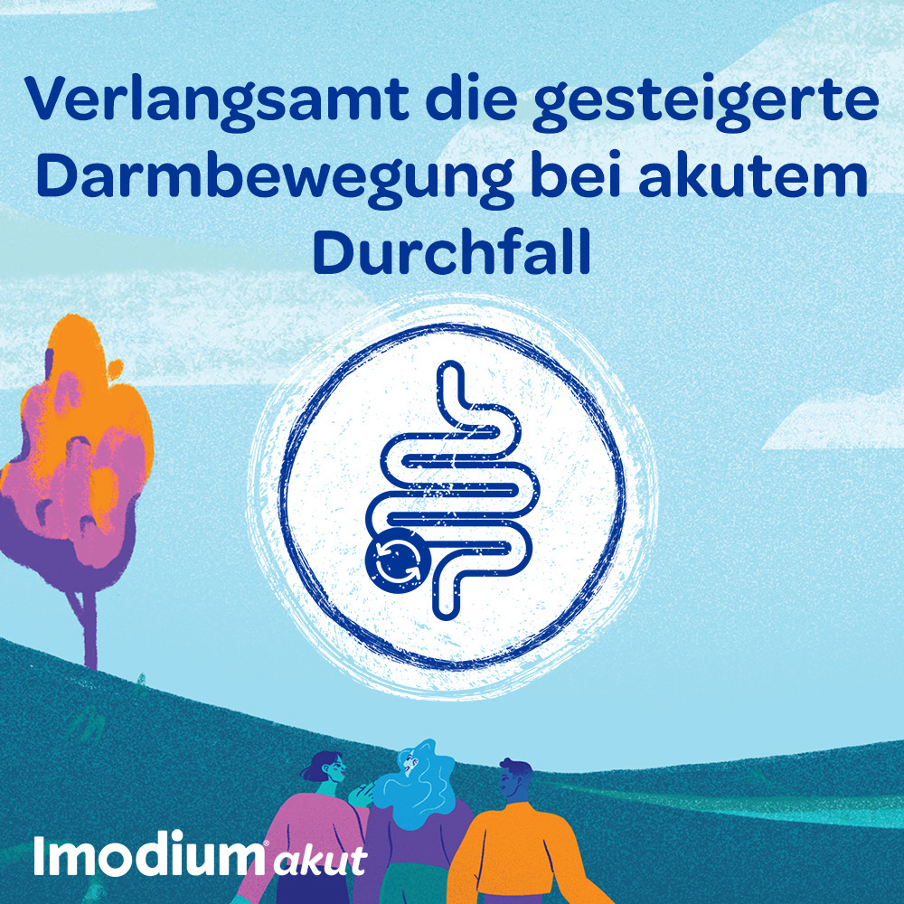 Imodium akut lingual - bei akutem Durchfall, schmilzt auf der Zunge