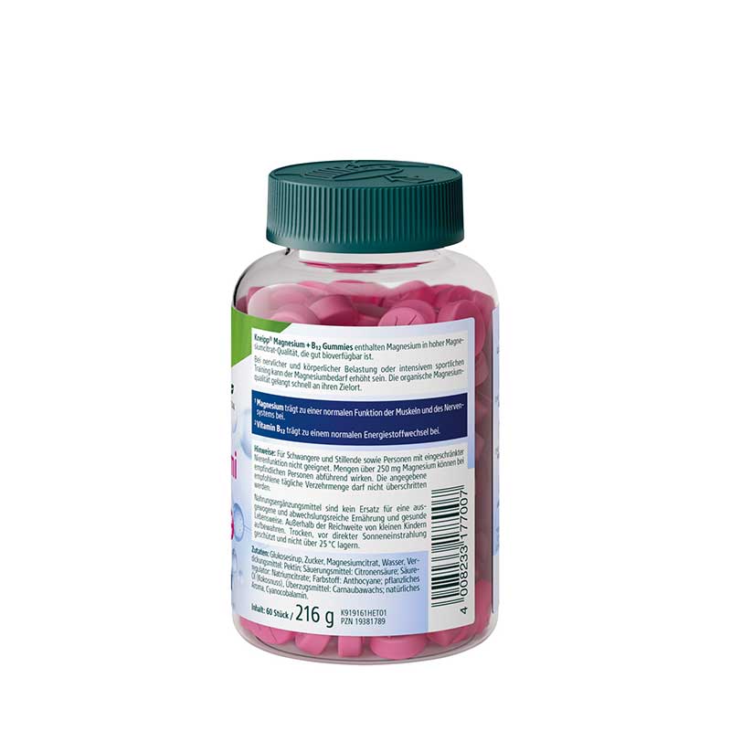 Kneipp Magnesium + B12 Gummi 60 St