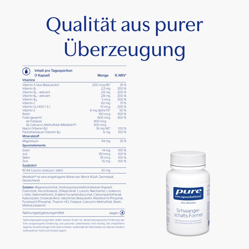 pure encapsulations Schwangerschafts-Formel 60 St Kapseln
