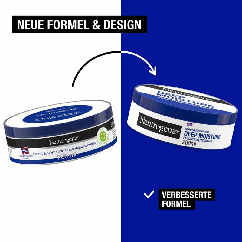NORWEGISCHE FORMEL Sofort einziehende Feuchtigkeitscreme Neutrogena 200 ml Creme
