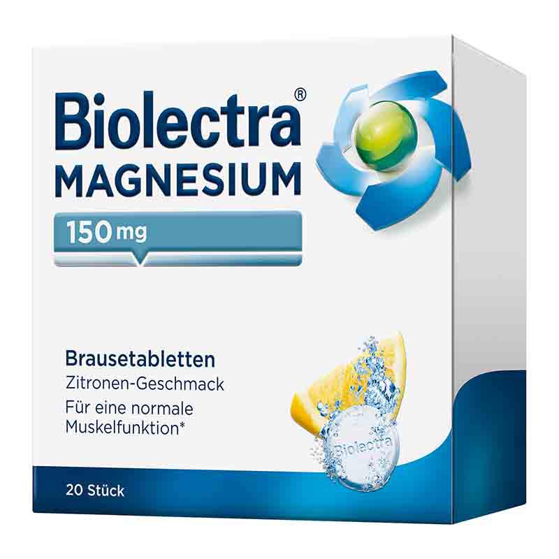 Biolectra MAGNESIUM 150mg Zitrone  20 St Brausetabletten