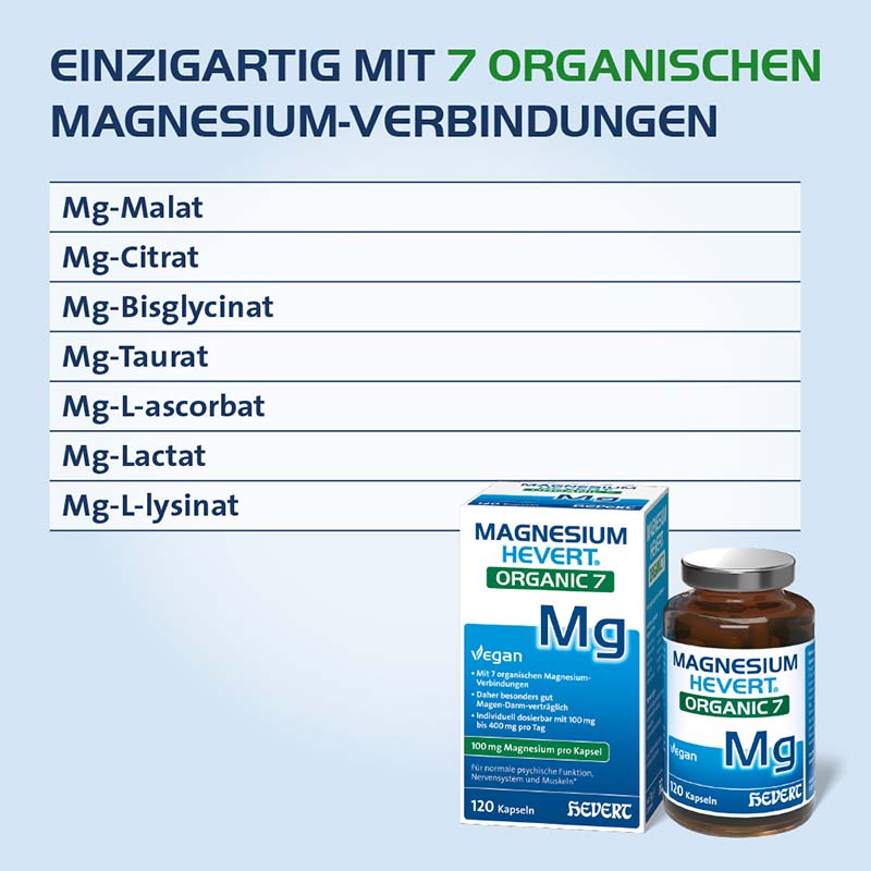 MAGNESIUM HEVERT ORGANIC 7 120 St Kapseln