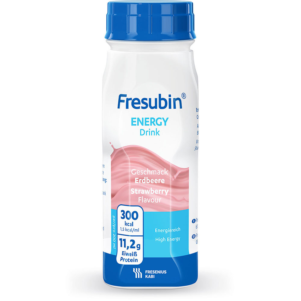 Fresubin Energy Trinknahrung Erdbeere 4X200 ml Lösung