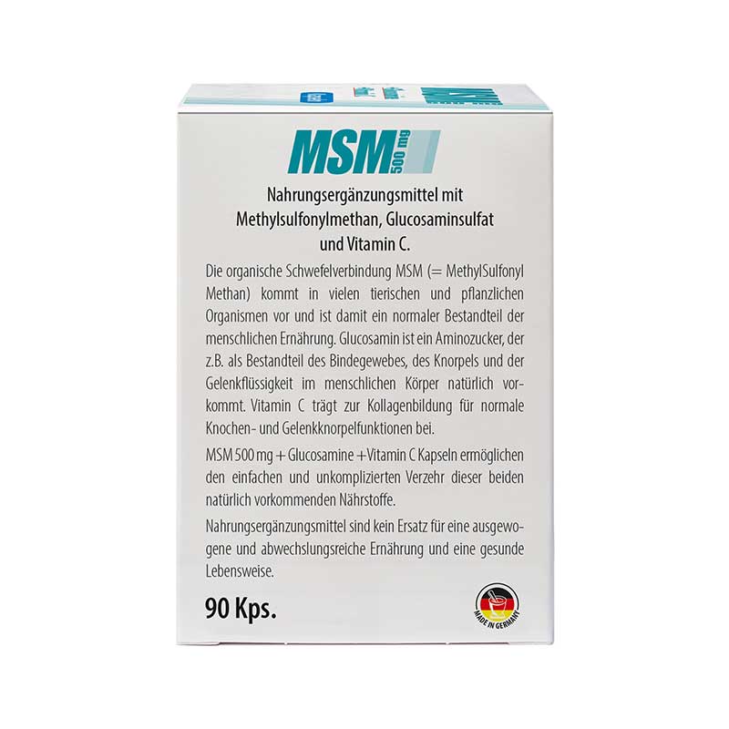 MSM 500 mg+Glucosamine Kapseln 90 St Kapseln