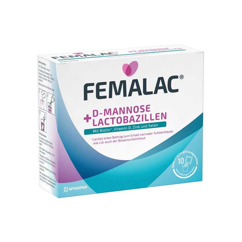 FEMALAC D-MANNOSE + LACTOBAZILLEN 10 St Pulver zur Herstellung einer Lösung zum Einnehmen