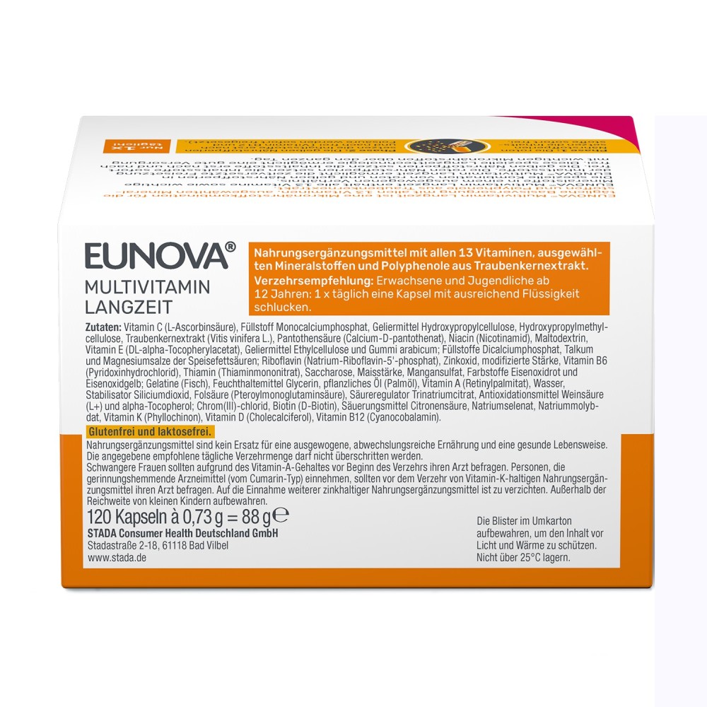 EUNOVA  MULTIVITAMIN LANGZEIT  120 St Kapseln
