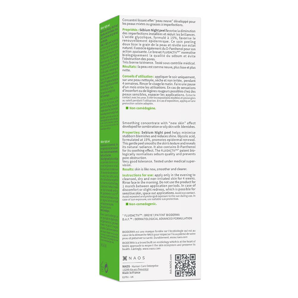 BIODERMA Sebium Night peel 40 ml Creme