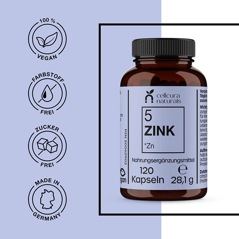 cellcura naturals ZINK 25 mg 120 St Kapseln