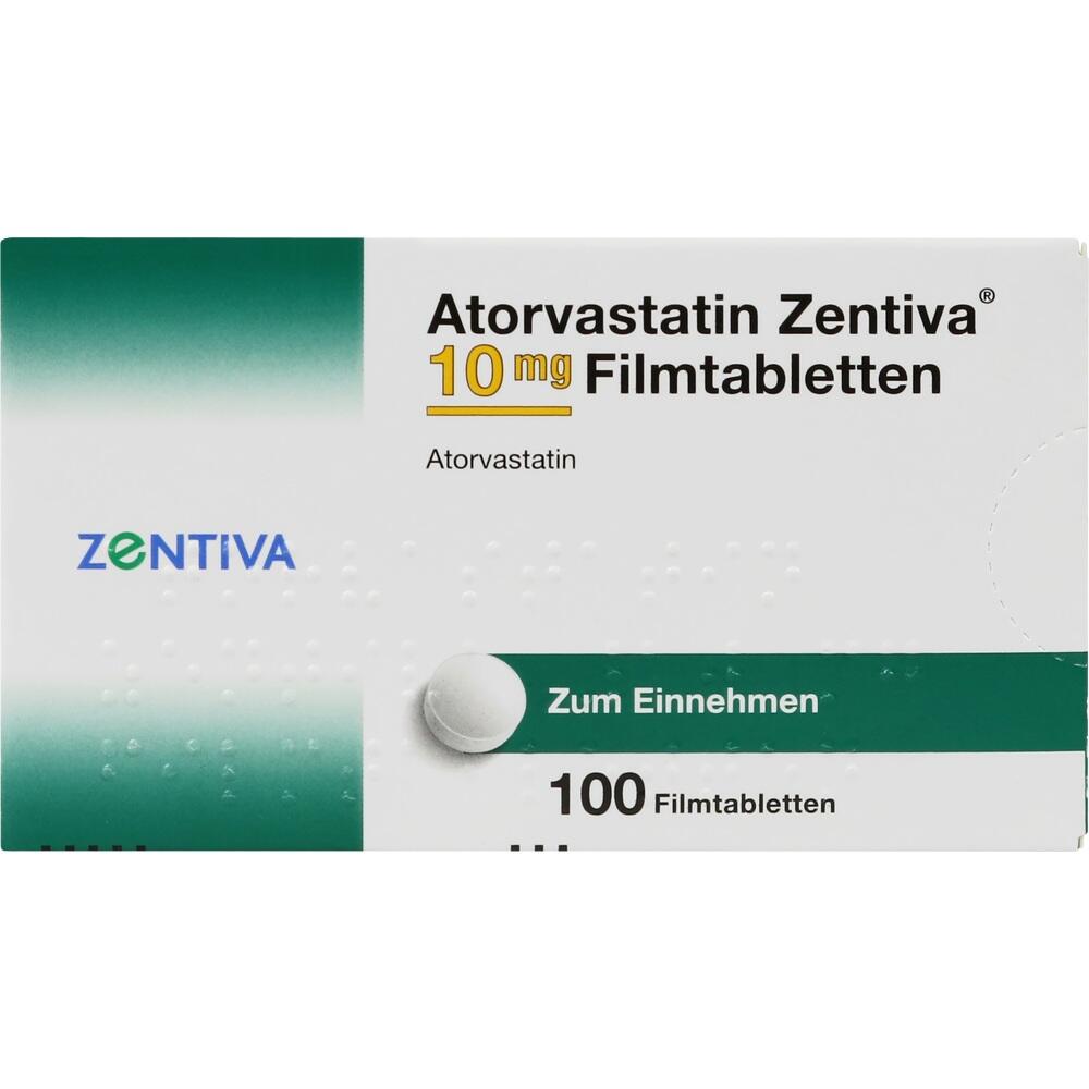 Atorvastatin Zentiva 10mg 100 St Filmtabletten