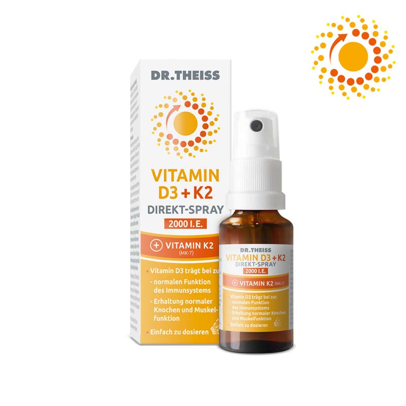 DR. THEISS VITAMIN D3 + K2 DIREKT SPRAY 2000 I.E. 20 ml Spray
