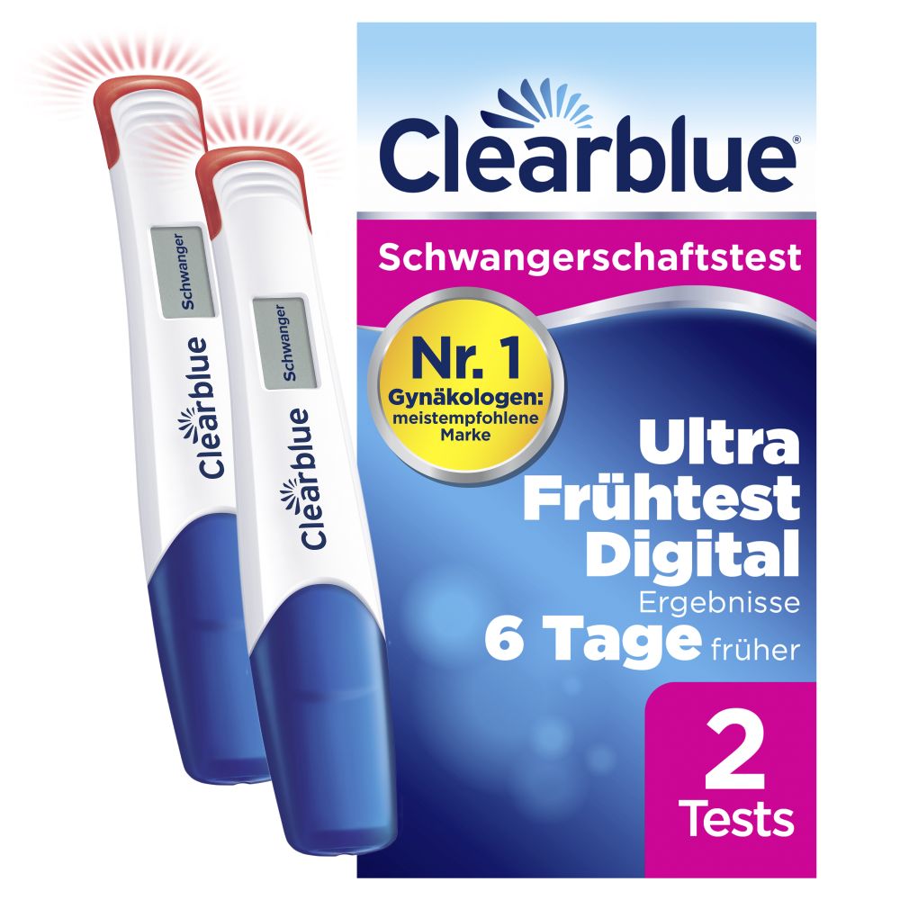 Clearblue Schwangerschaftstest ULTRA FRÜHTEST DIGITAL 2er 2 St Test