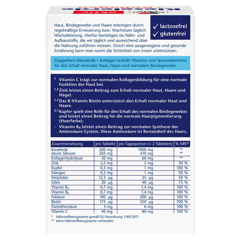 Doppelherz aktiv Kieselerde + Kollagen 60 St Tabletten