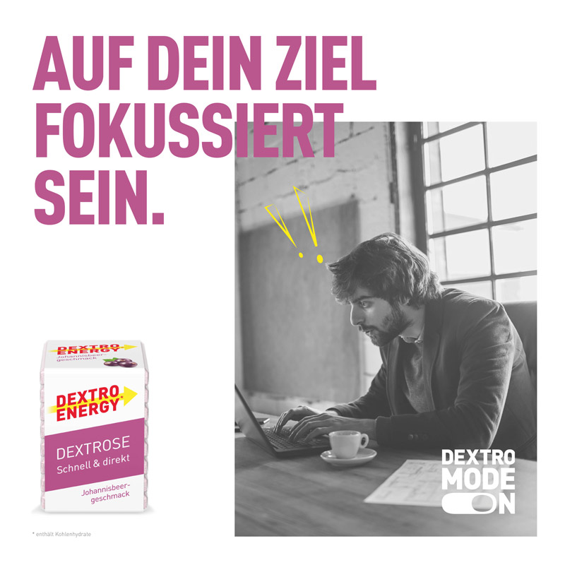 DEXTRO ENERGY DEXTROSE Schnell & direkt Johannisbeergeschmack 1 St Würfel
