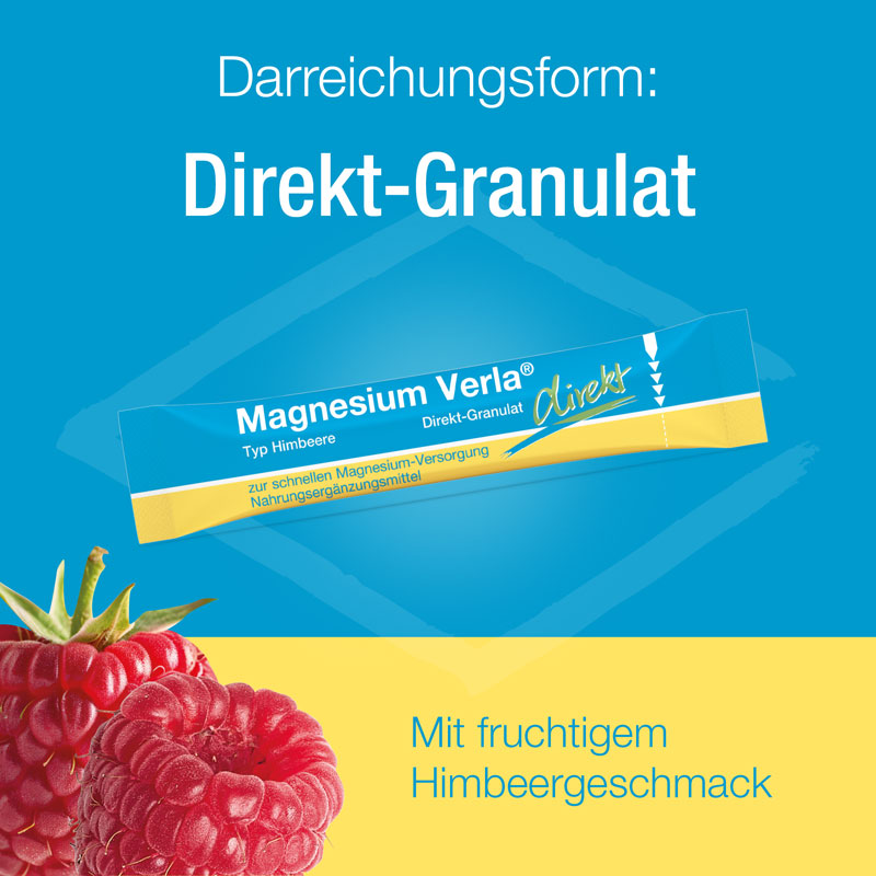 Magnesium Verla direkt Himbeergeschmack 30 St Granulat