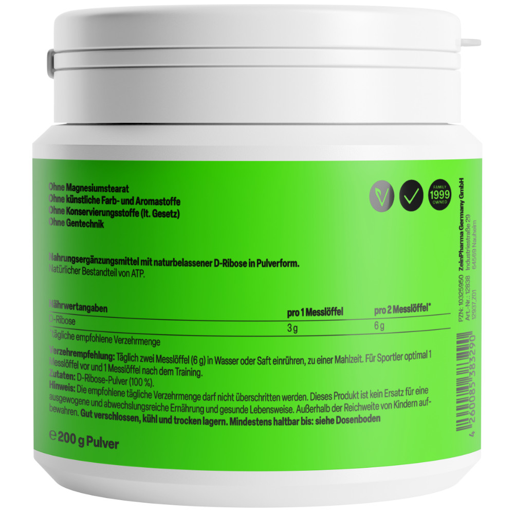 Zein PHARMA D-Ribose 200 g Pulver