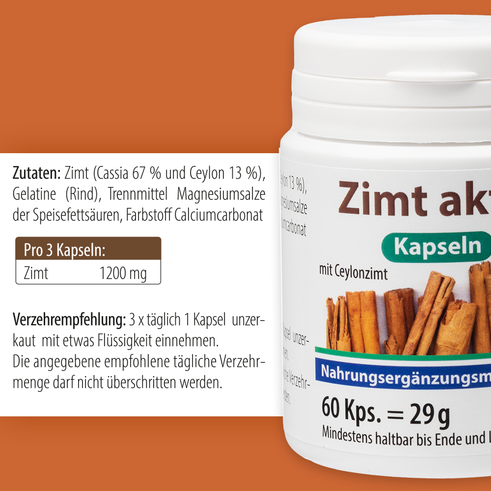 Zimt aktiv Kapseln 60 St Kapseln