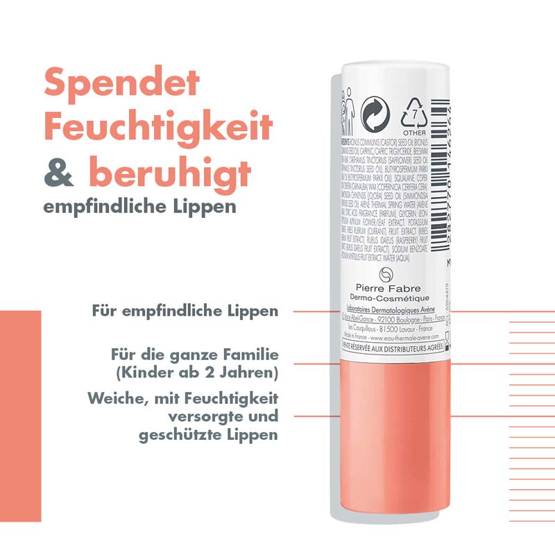 Av&egrave;ne Feuchtigkeitsspendender LIPPENPFLEGESTIFT  4 g Stifte
