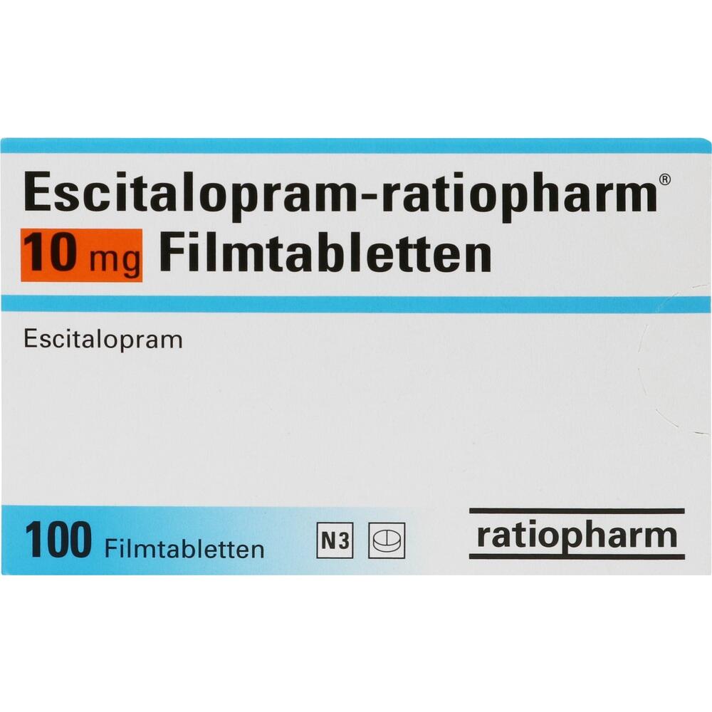 Escitalopram-ratiopharm 10mg 100 St Filmtabletten