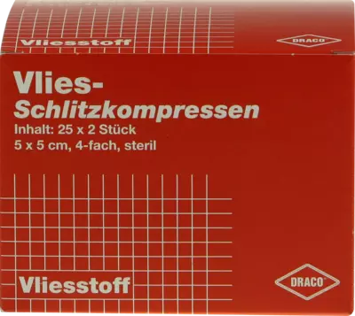 SCHLITZKOMPRESSEN Vlies 5x5 cm steril 4fach 25X2 St Kompressen