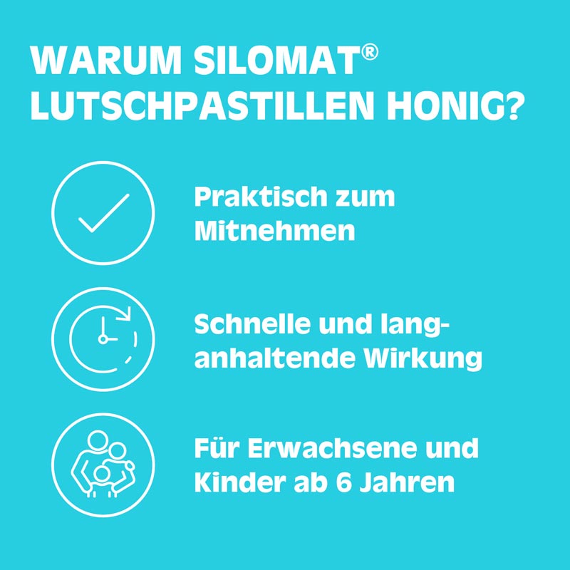 Silomat Hustenstiller Dextromethorphan Honig 40 St Lutschpastillen