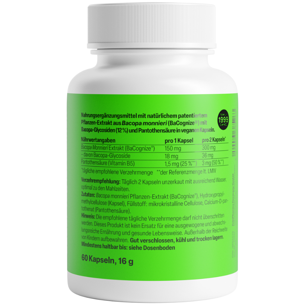 Zein PHARMA Bacopa+ 150mg 60 St Kapseln