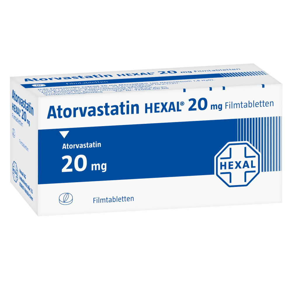 Atorvastatin Hexal 20mg 100 St Filmtabletten