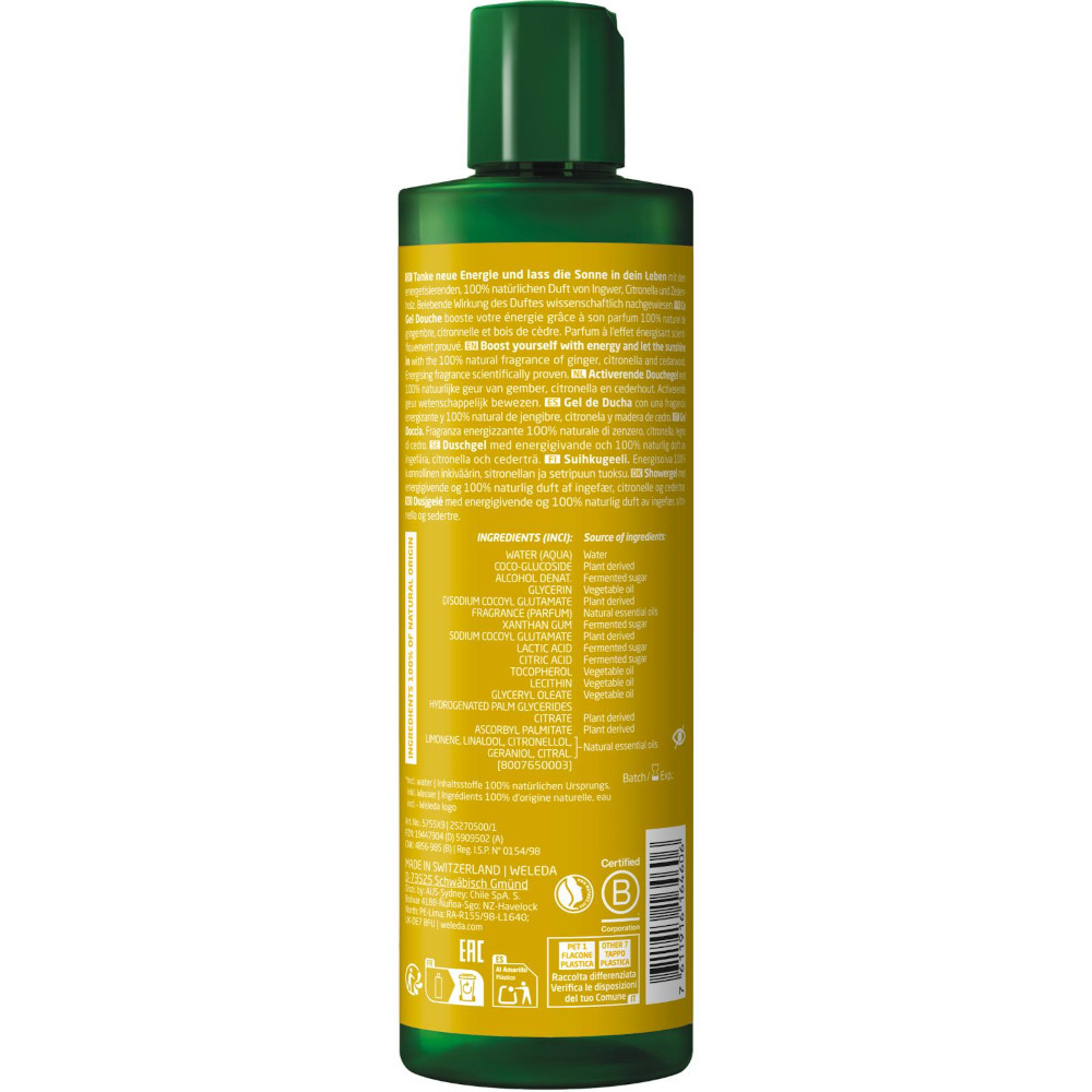 WELEDA Energy SHOWER GEL Ingwer 400 ml Duschgel