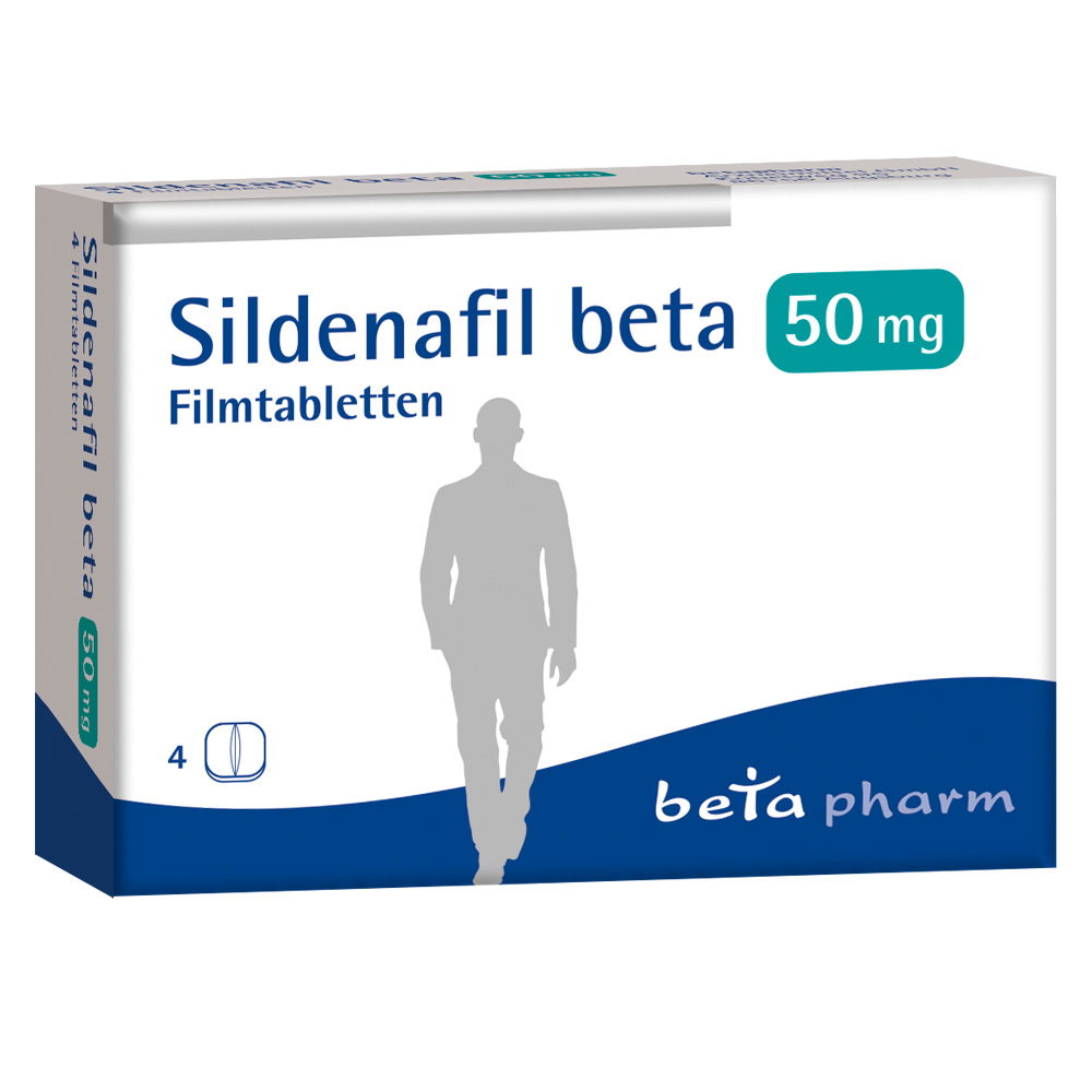 Sildenafil beta 50 mg 4 St Filmtabletten