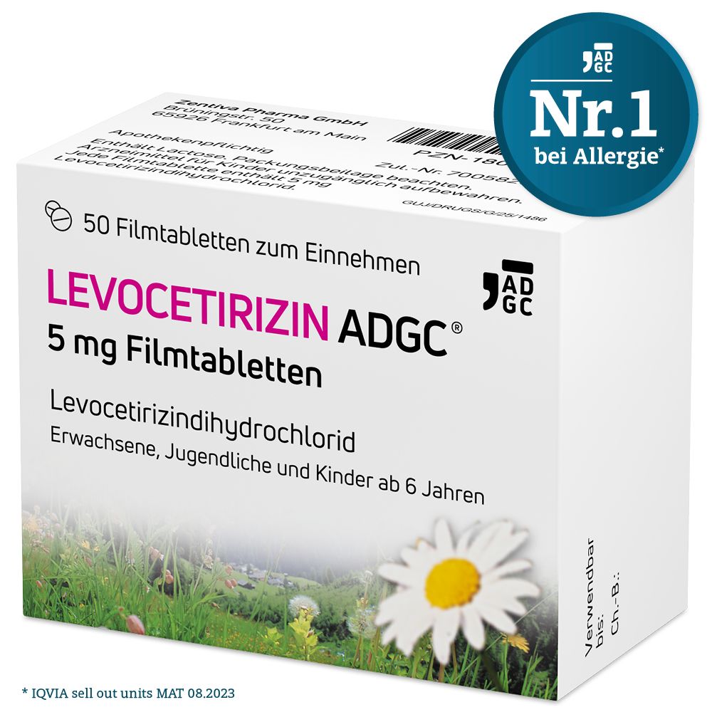 LEVOCETIRIZIN ADGC 5 mg 50 St Filmtabletten