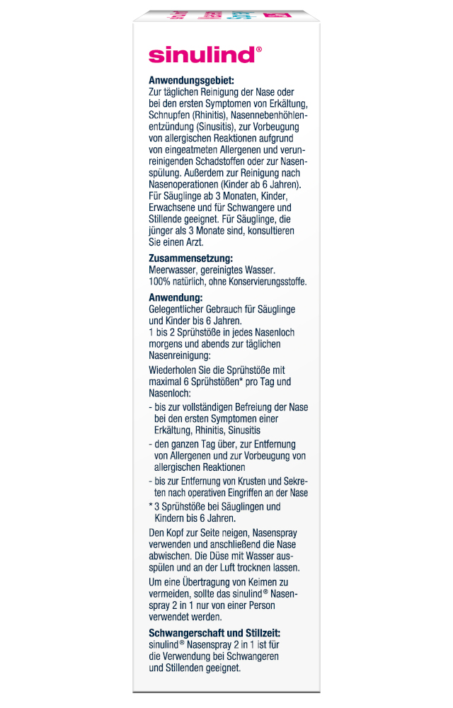 sinulind Nasenspray 2in1 50 ml Nasenspray