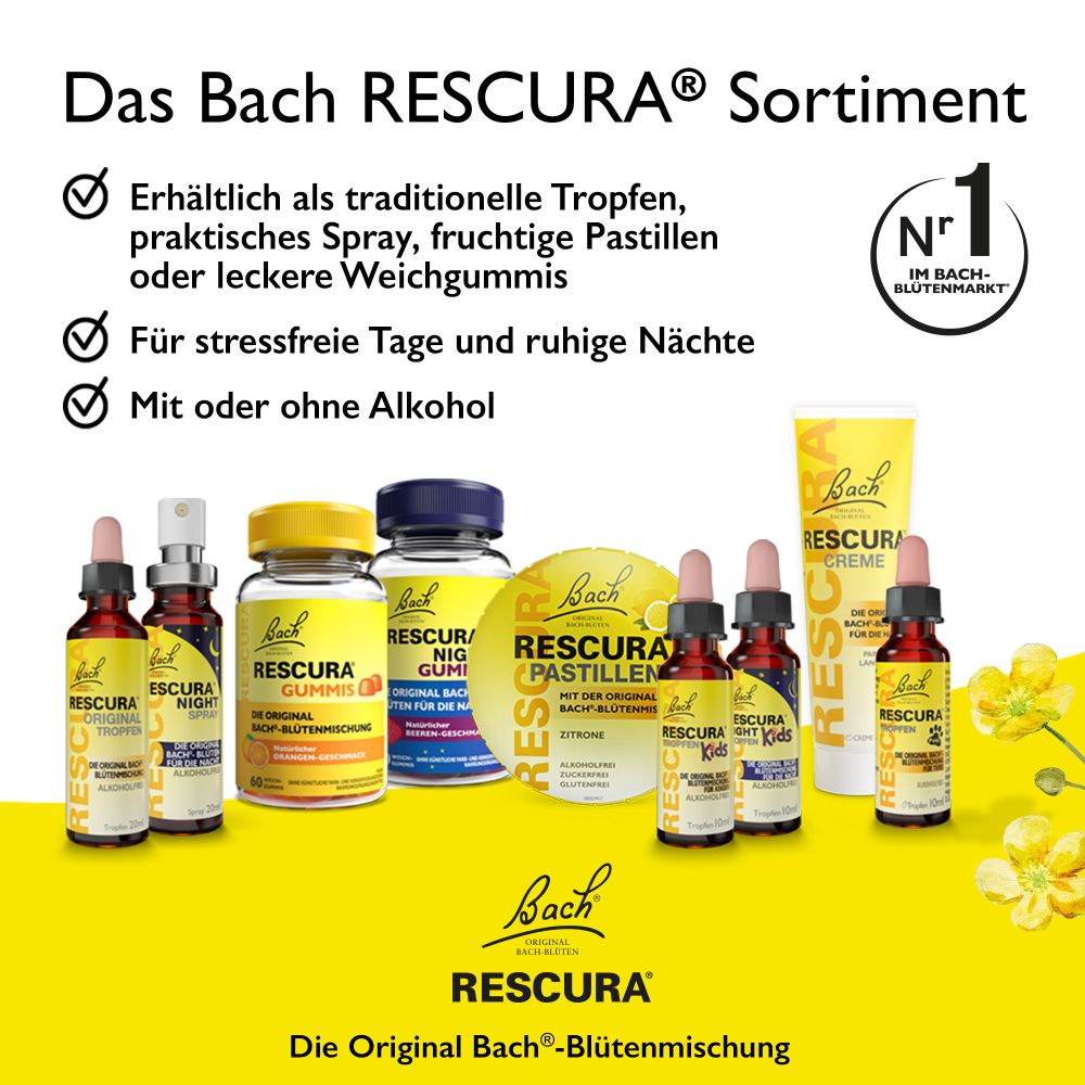 Bach RESCURA NIGHT PASTILLEN schwarze Johannisbeere 50 g Pastillen