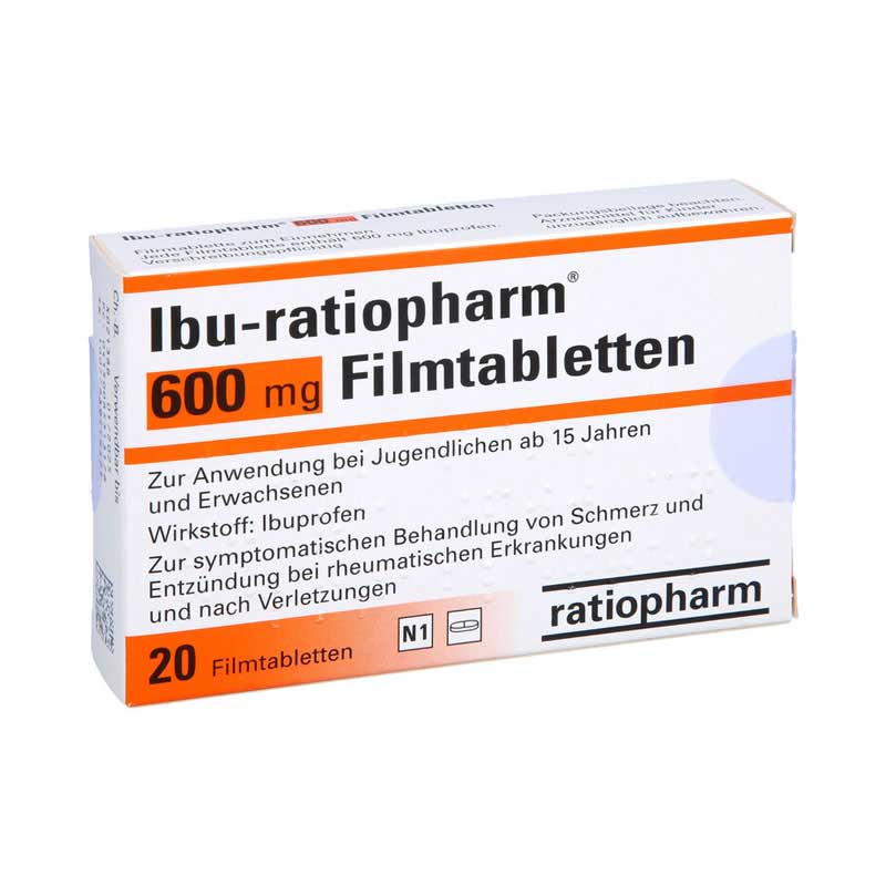 Ibu-ratiopharm 600mg 20 St Filmtabletten