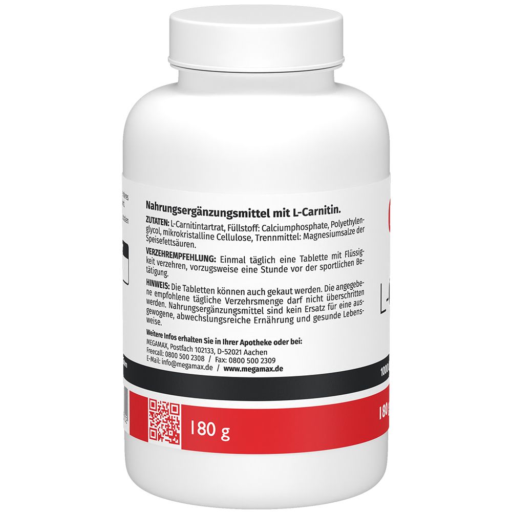 L-CARNITIN 1000 mg Megamax Tabletten 60 St Tabletten