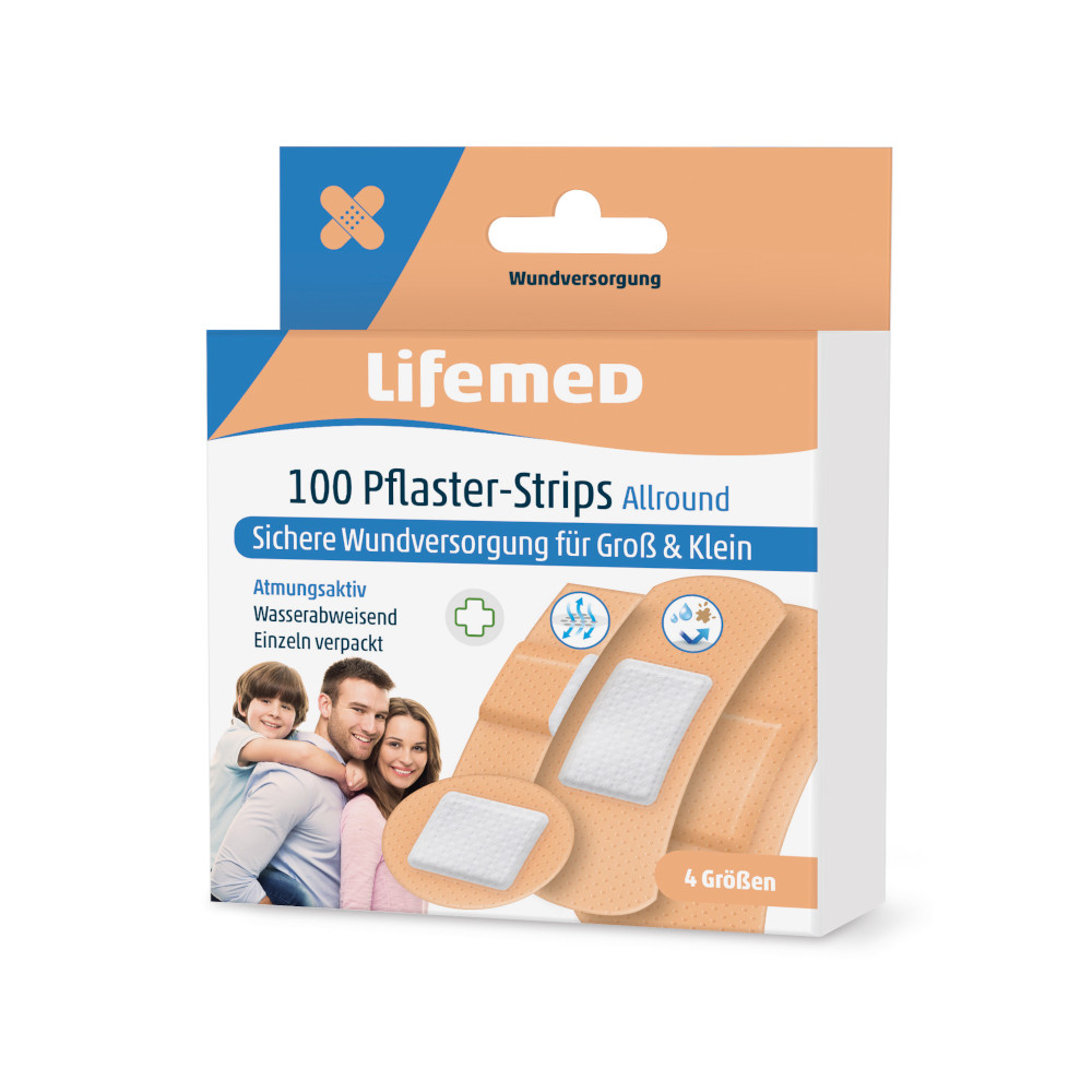100 Lifemed Pflaster - Strips hautfarben 100 St Pflaster