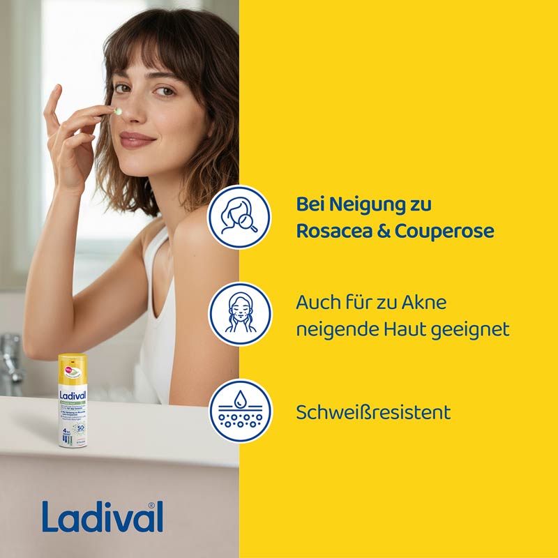 Ladival Gerötete Haut Getönt 50+ 50 ml Gel