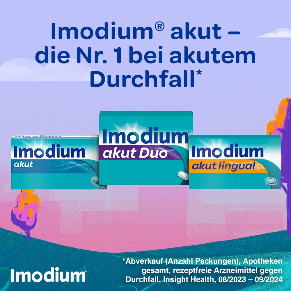 Imodium akut Duo - bei akutem Durchfall mit Blähungen