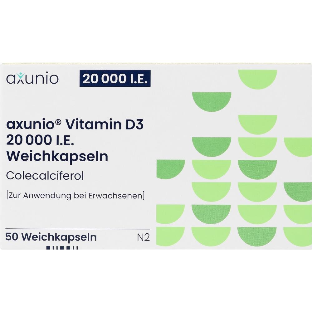 Axunio Vitamin D3 20.000 I.E 50 St Weichkapseln