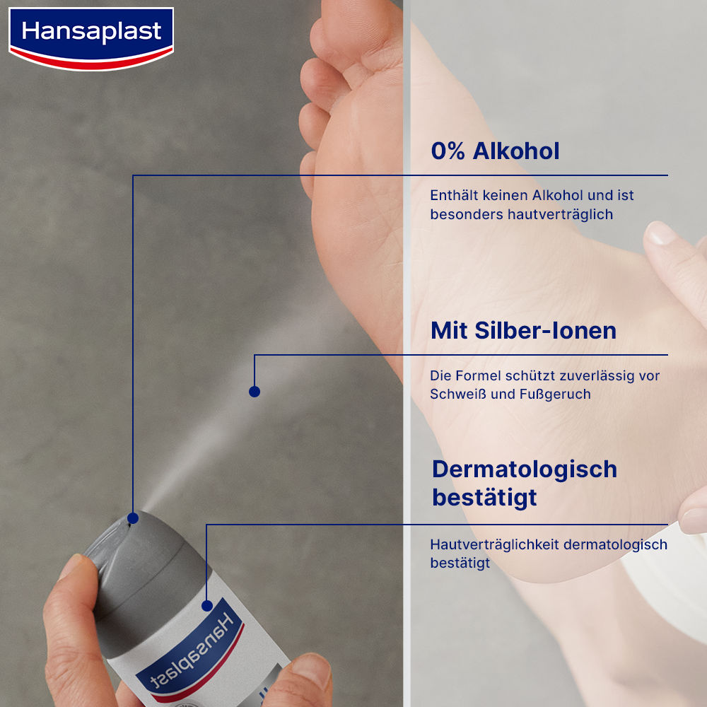 Hansaplast footexpert silver active Fußsspray 150 ml Spray