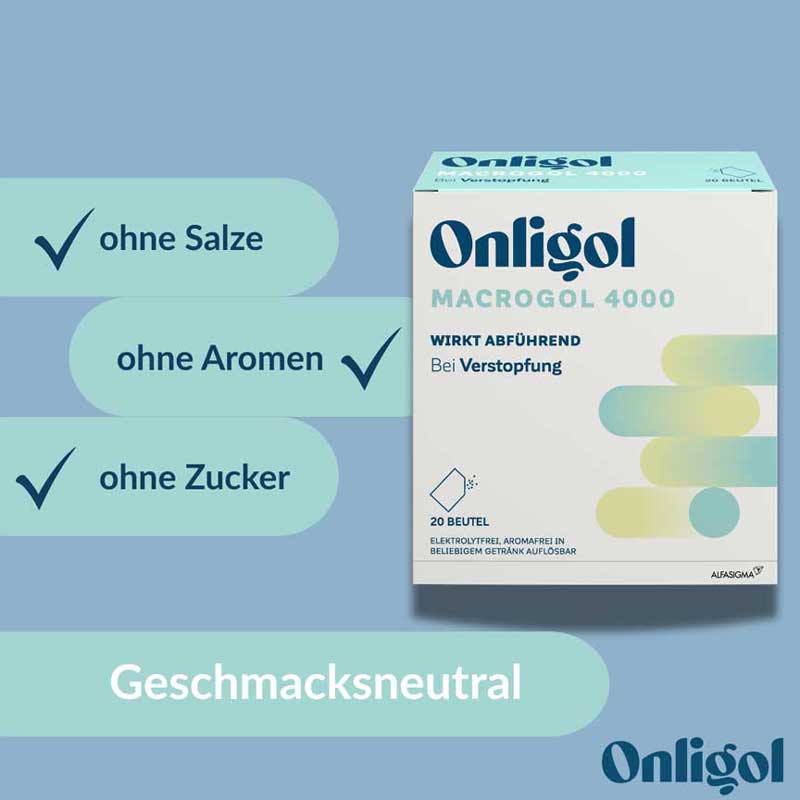 Onligol MACROGOL 4000 Bei Verstopfung, Obstipation 20X10 g Pulver