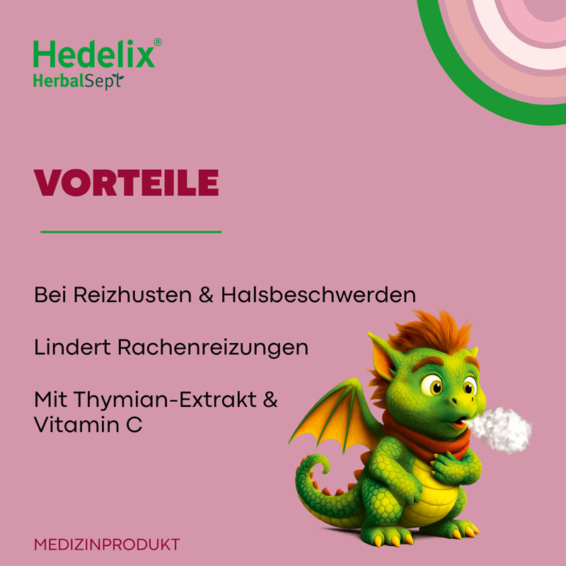 Hedelix HerbalSept Husten Lutscher Kids 6 St Bonbons