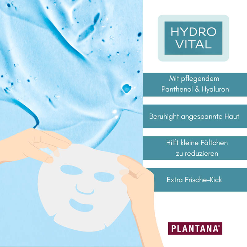 PLANTANA Gesichtstuchmaske Hydro Vital 1 St Gesichtsmaske