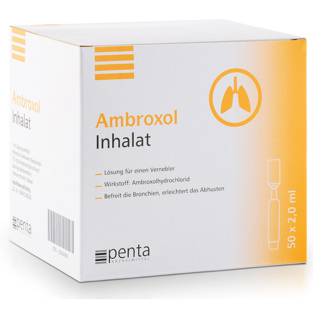 Ambroxol Inhalat 15ml/2ml 50X2 ml L&ouml;sung f&uuml;r einen Vernebler