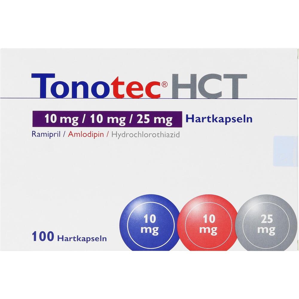 Tonotec HCT 10 mg / 10 mg / 25 mg 100 St Hartkapseln