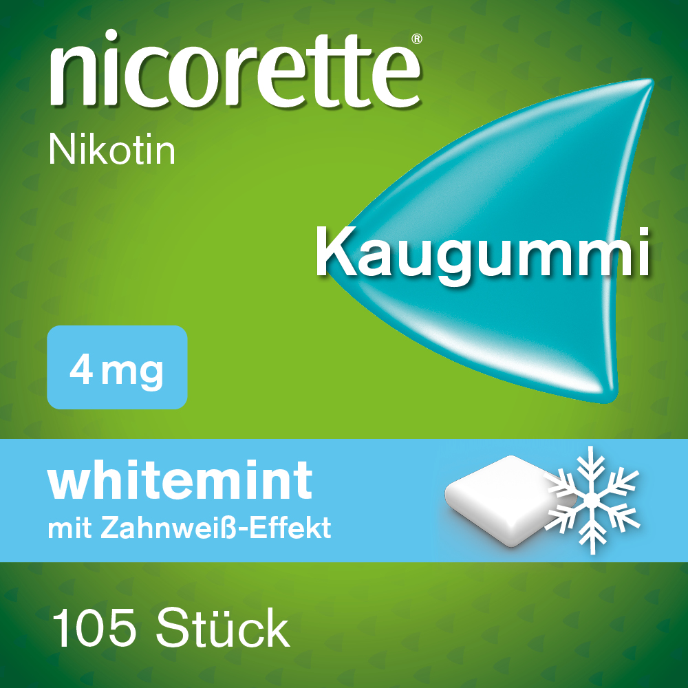 nicorette 4 mg Nikotinkaugummi whitemint für Raucher zum Aufhören