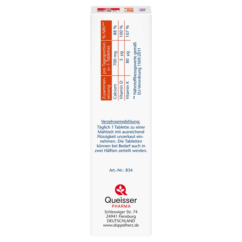 Doppelherz aktiv Calcium 700 + Vitamin D3 30 St Tabletten