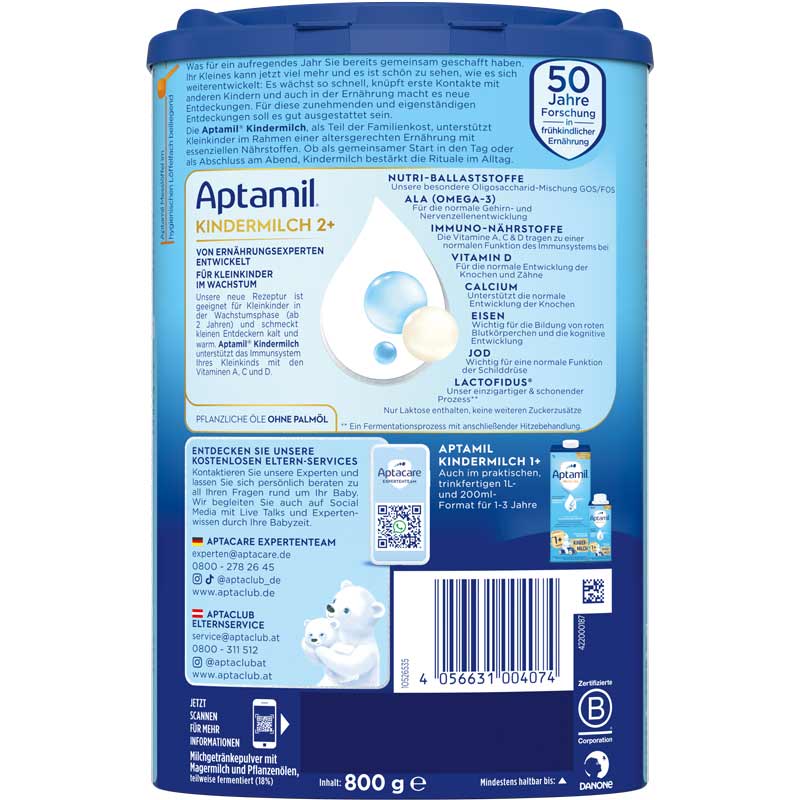 Aptamil PRONUTRA KINDERMILCH 2+ 800 g Pulver