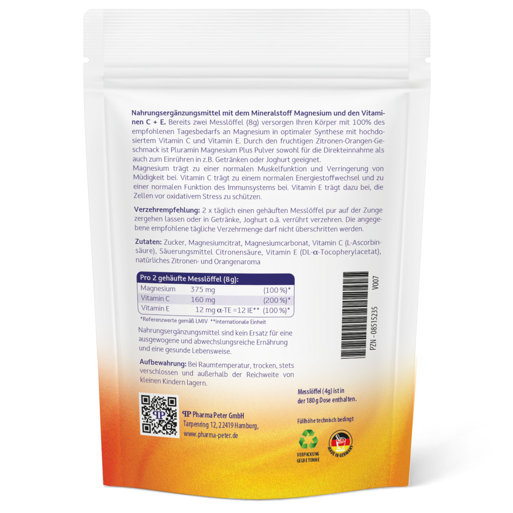 PLURAMIN Magnesium plus Pulver Nachfüllbtl. 300 g Pulver