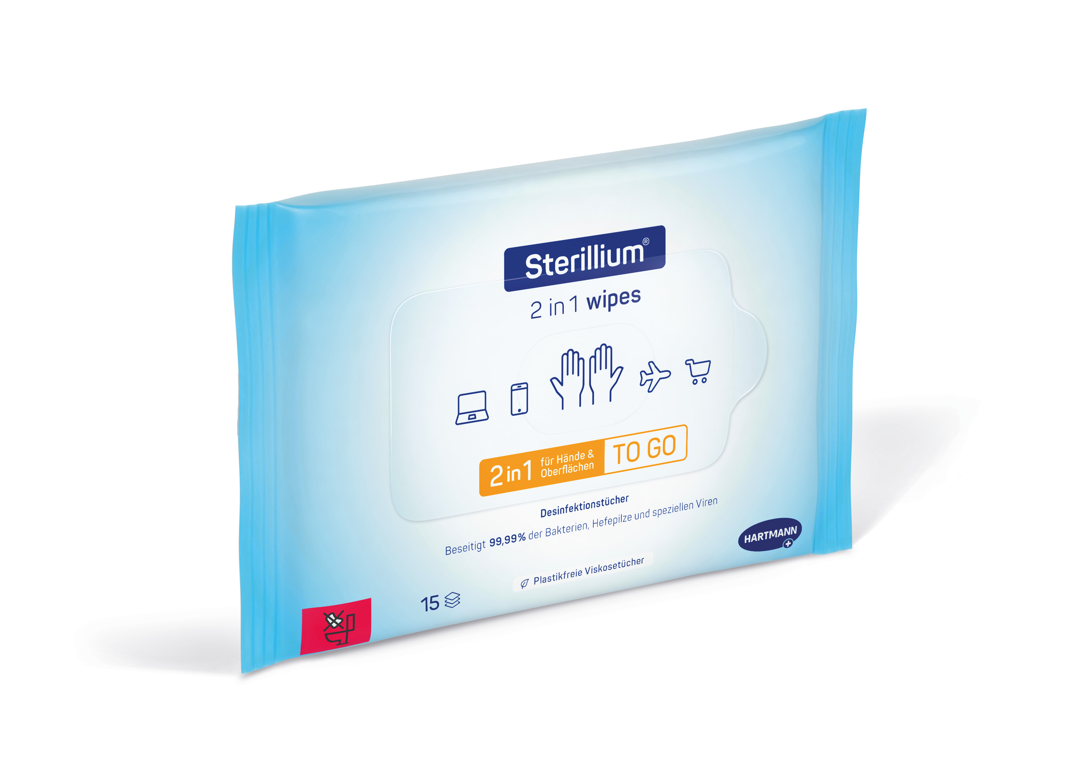 Sterillium 2 in 1 wipes 15 St Tücher