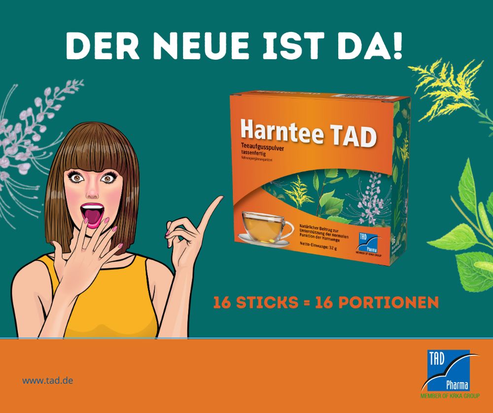 Harntee TAD 16X2 g Granulat