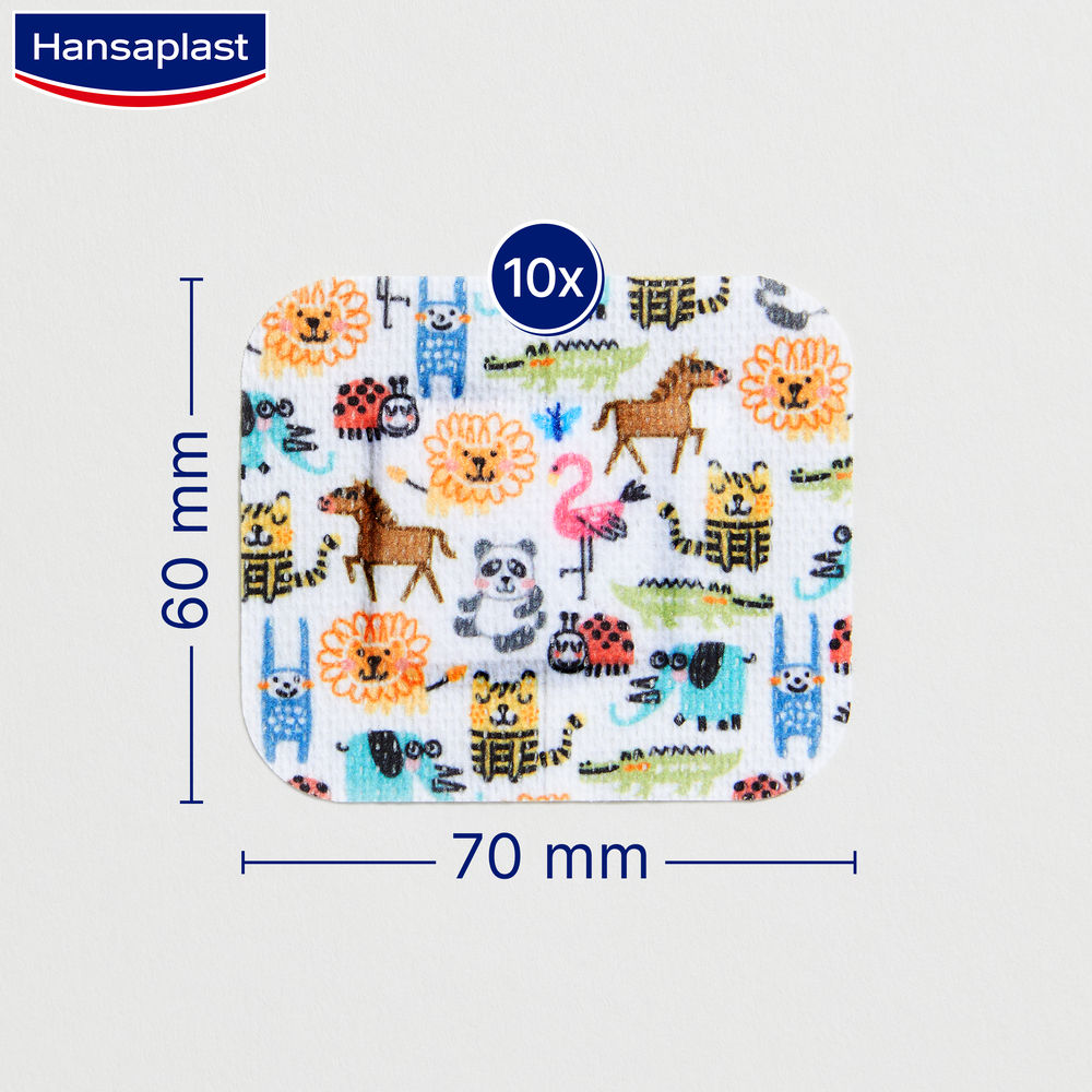Hansaplast Sensitive Kids Wundverband XL, 6cm x 7cm 10 St Pflaster